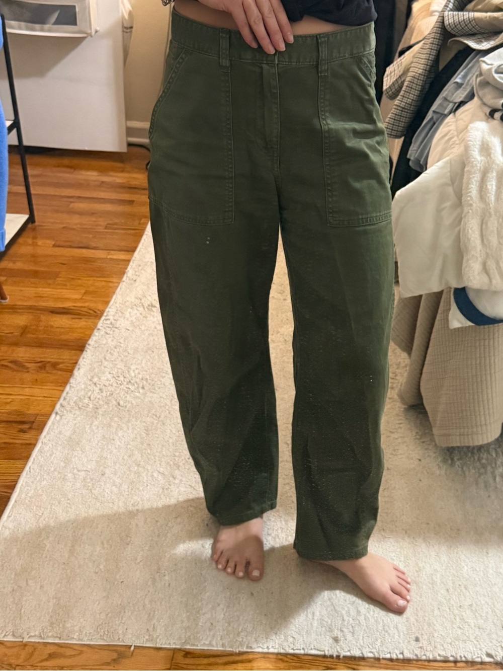Green Women’s Barrel Utility Pants